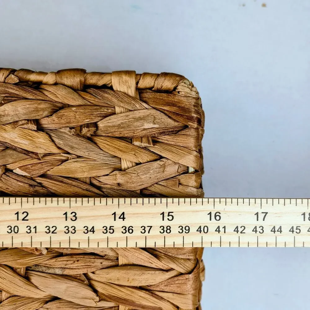 Set of 6 Natural Woven Fiber Rectangular Placemats Rustic Boho Table Mats